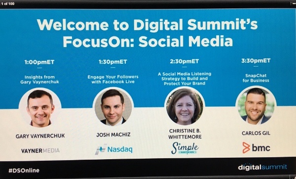 CB Whittemore presented "A Social Media Listening Strategy to Build & Protect Your Brand" during the DigitalSummit FocusOn: Social Event virtual event