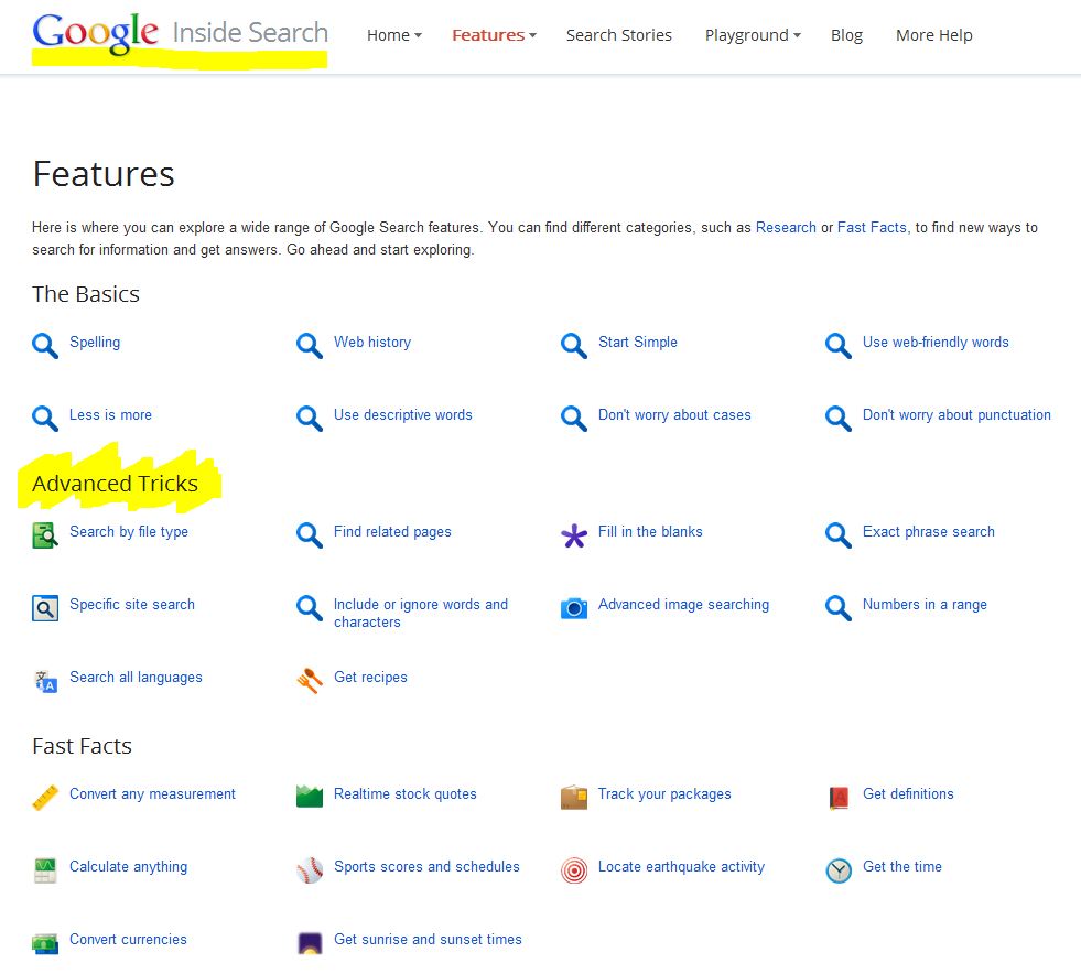 Google inside search