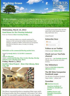 RD Weis Working Green Blog RD Weis Working Green Blog