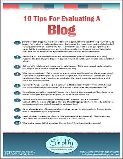 Evaluating Blogs For Business: 10 Tips