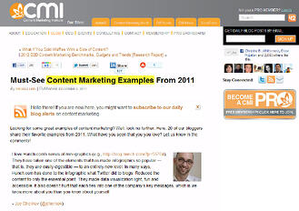 Content Marketing Wisdom: CMI 2011