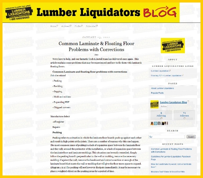 Lumber Liquidators Blog: Social Flooring Index Review Lumber Liquidators Blog: Social Flooring Index Review