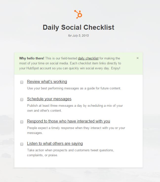 Daily-Social-Checklist