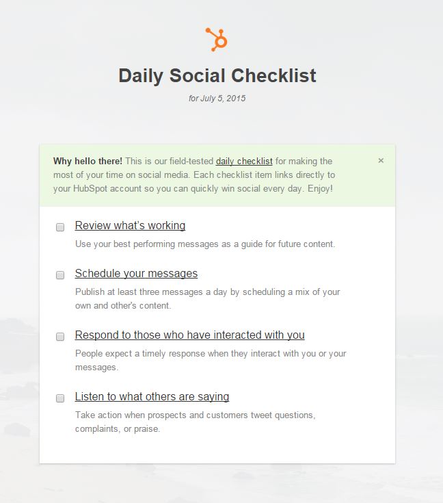 Daily-Social-Checklist